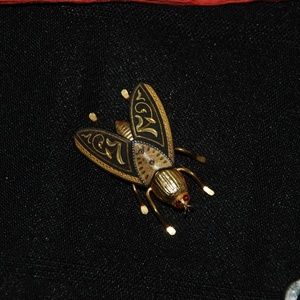 Fly Pin w/ faux Ruby Eyes